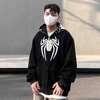 Amazon.com: LREUIP Y2K Hip Hop Spider Hoodie for Women Men